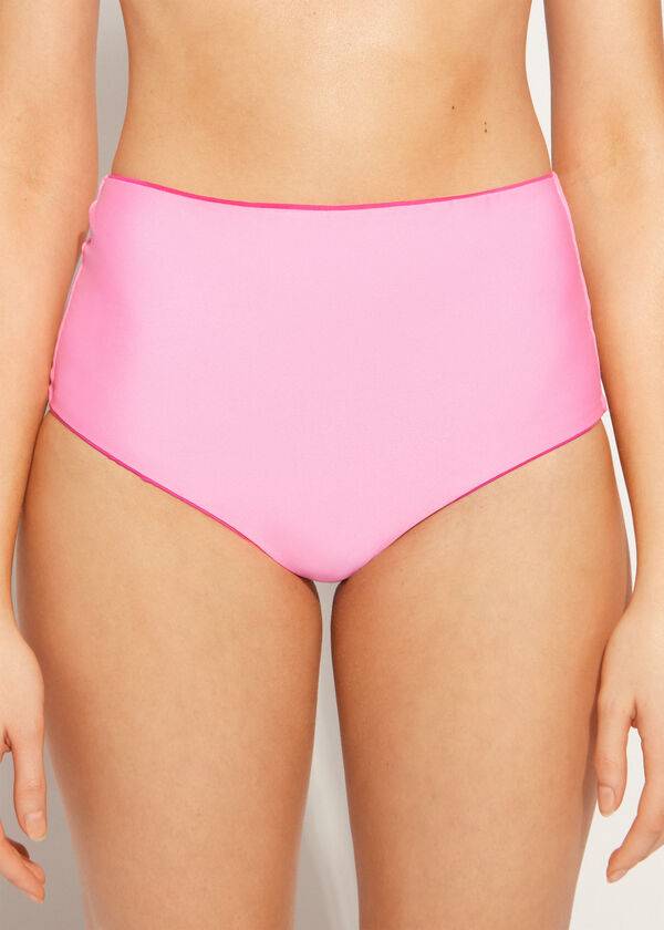 dámské růžové bikinové kalhotky calzedonia high shaper waist indonesia eco