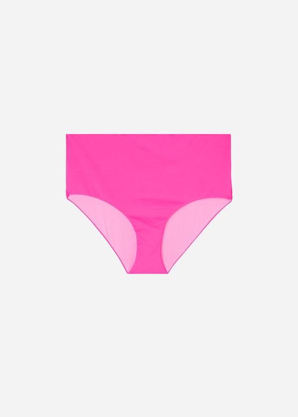 dámské růžové bikinové kalhotky calzedonia high shaper waist indonesia eco