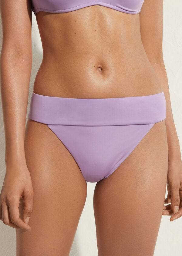 dámské bikiny calzedonia s vysokým pasem brazilské indonéské eko fialové