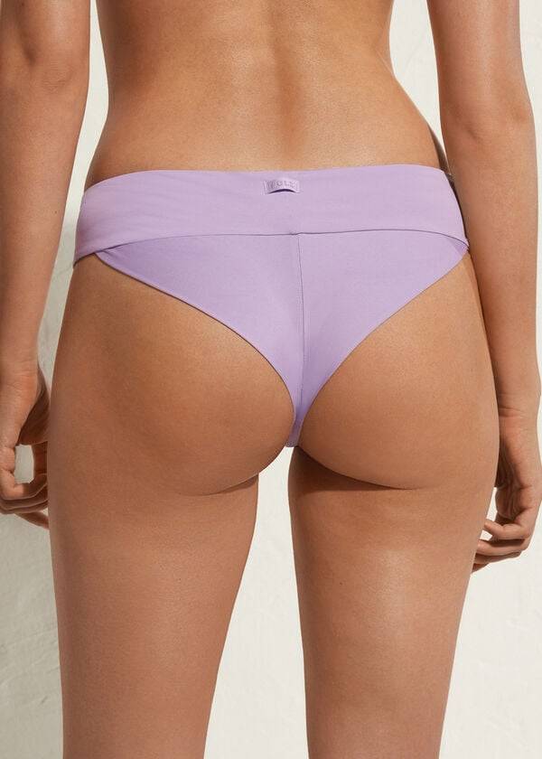 dámské bikiny calzedonia s vysokým pasem brazilské indonéské eko fialové