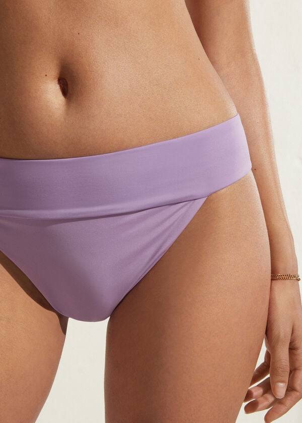 dámské bikiny calzedonia s vysokým pasem brazilské indonéské eko fialové