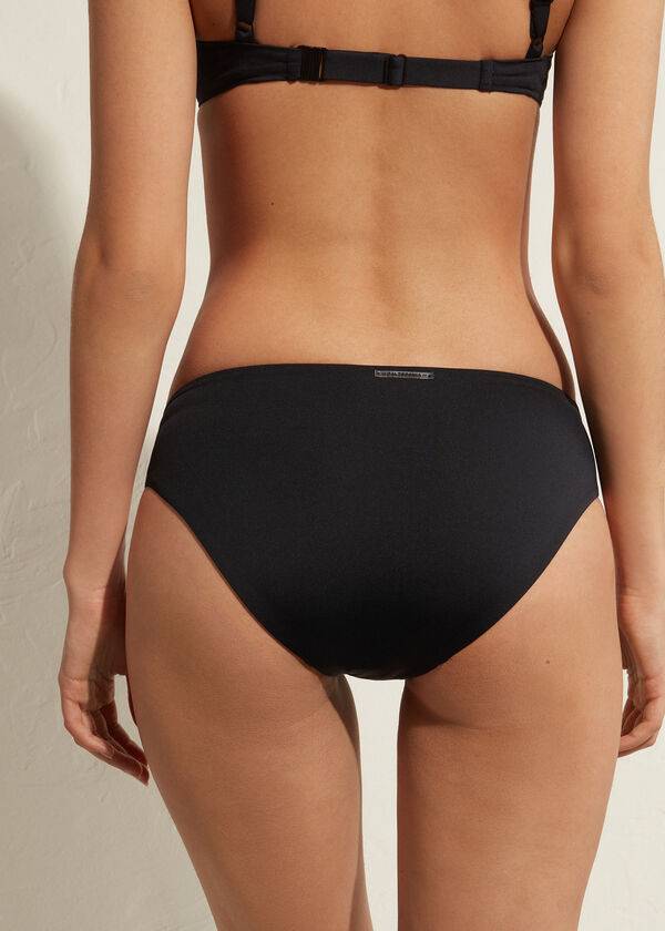 dámské černé bikinové kalhotky calzedonia high-rise indonesia