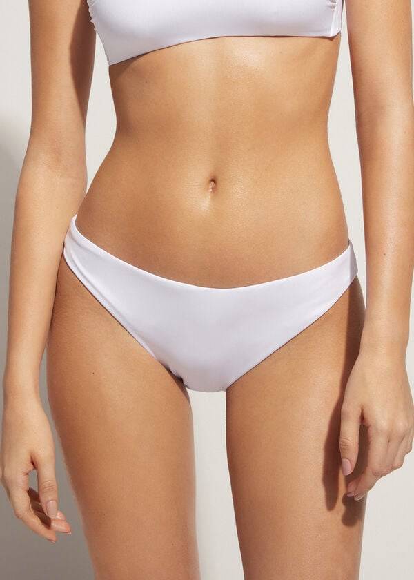 dámské bikinové kalhotky s nízkým pasem calzedonia indonesia eco bílé