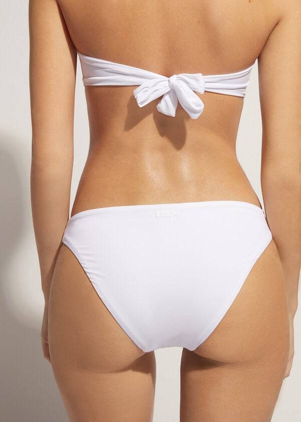 dámské bikinové kalhotky s nízkým pasem calzedonia indonesia eco bílé