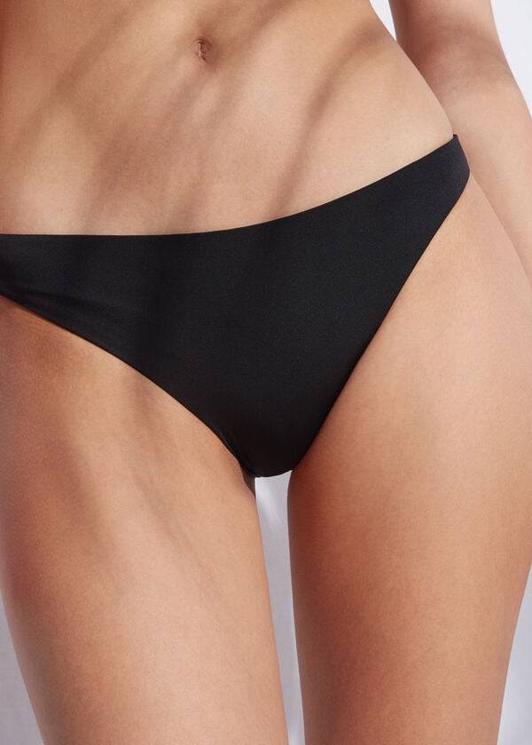 dámské bikinové kalhotky calzedonia indonesia eco s nízkým pasem černé