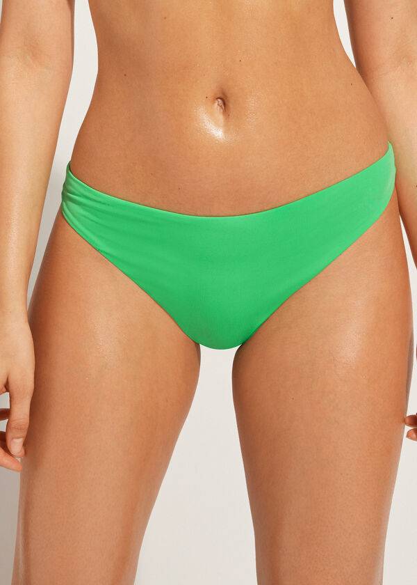 dámské bikinové kalhotky s nízkým pasem calzedonia indonesia eco zelené