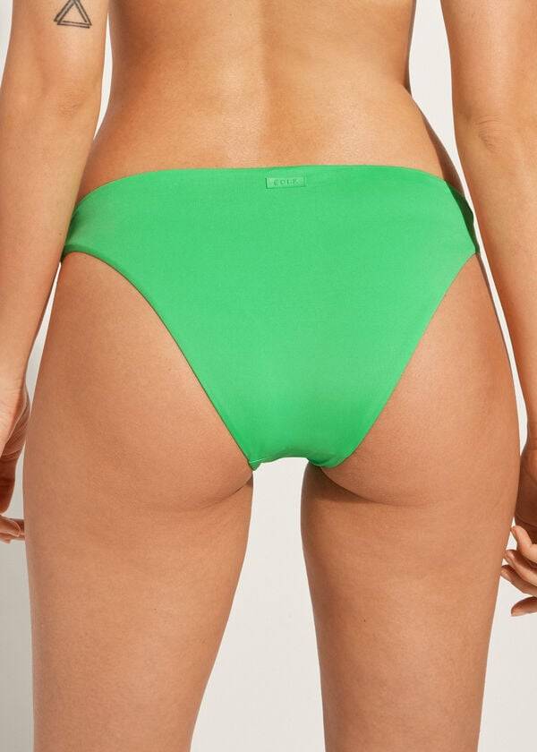 dámské bikinové kalhotky s nízkým pasem calzedonia indonesia eco zelené