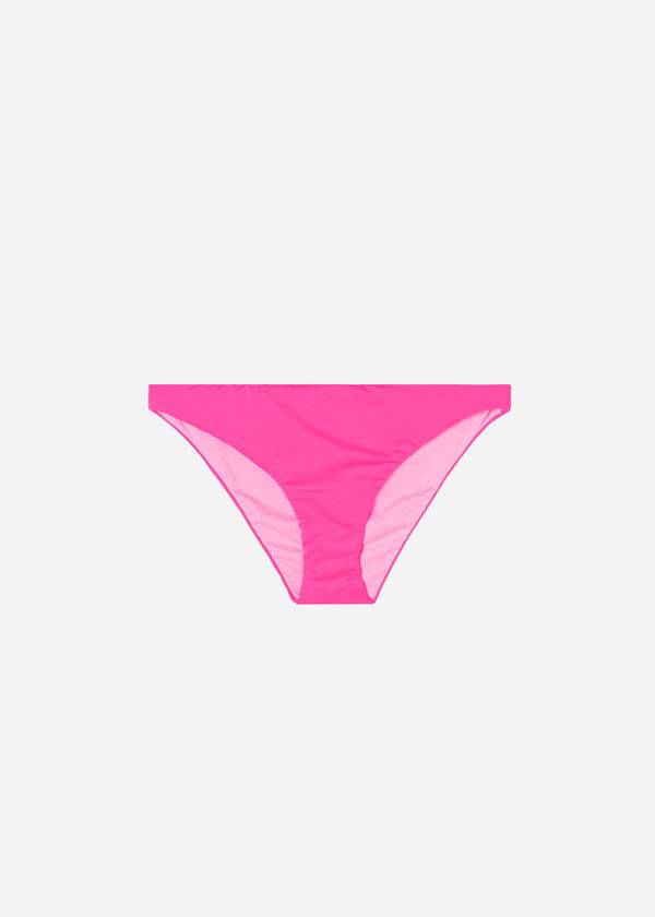 růžové dámské bikinové kalhotky s nízkým pasem calzedonia indonesia eco