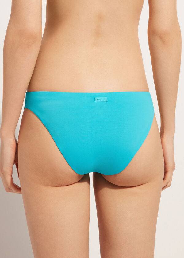 dámské bikinové kalhotky calzedonia indonesia eco s nízkým pasem tyrkysové