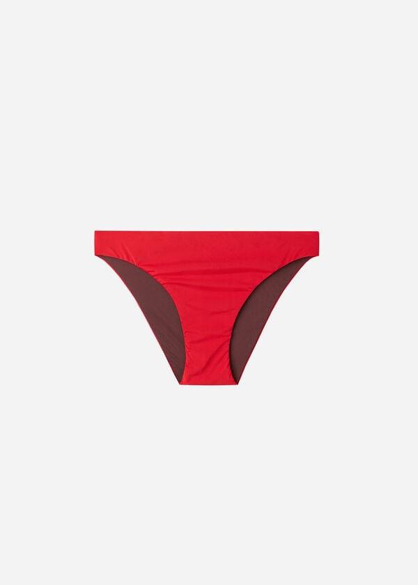 dámské bikinové kalhotky calzedonia indonesia eco s nízkým pasem červené