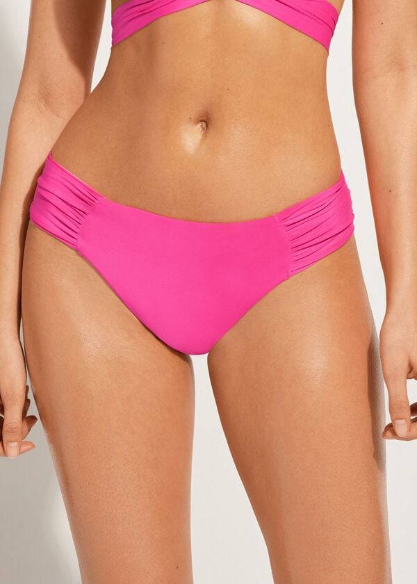 růžové dámské kalhotky do bikin calzedonia indonesia eco rosa