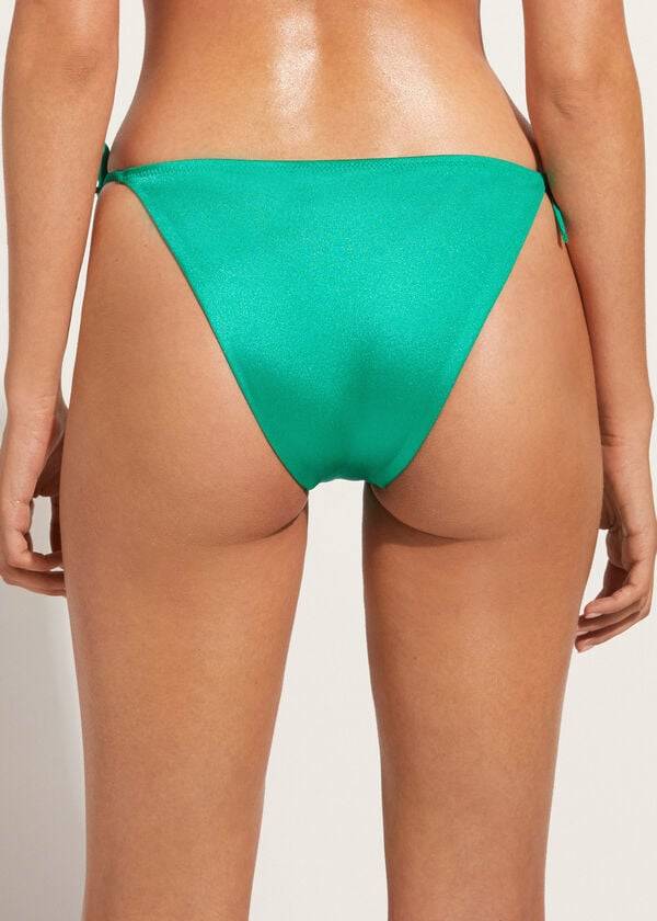 dámské bikinové kalhotky calzedonia string cannes v zeleném provedení