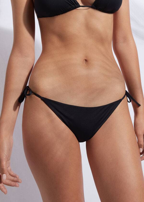 Černé dámské bikinové kalhotky calzedonia string indonesia
