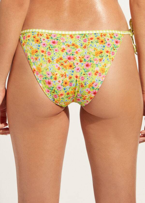 Žluté dámské bikinové kalhotky calzedonia string siviglia