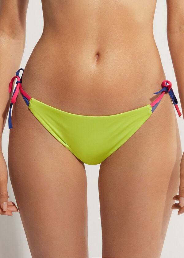 dámské zelené bikinové kalhotky calzedonia string tokyo
