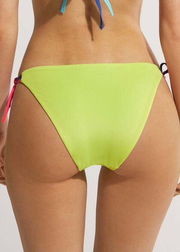 dámské zelené bikinové kalhotky calzedonia string tokyo
