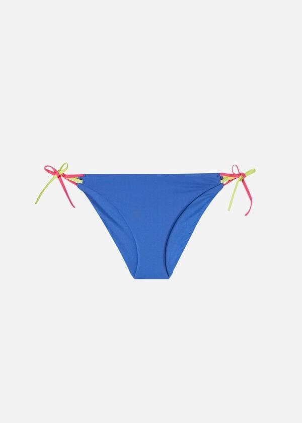 dámské modré bikinové kalhotky calzedonia string tokyo
