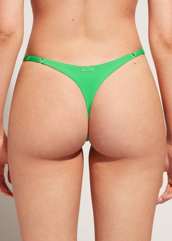 dámské ekologické kalhotky calzedonia thong indonesia - zelené