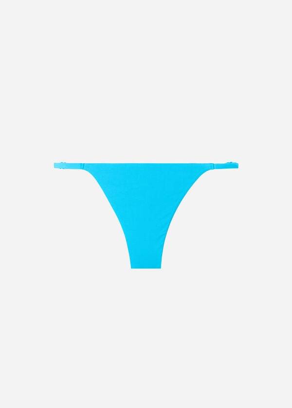 tyrkysové dámské ekologické bikinové kalhotky calzedonia thong indonesia