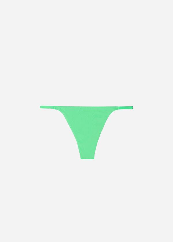 dámské tanga calzedonia indonesia eco g-string bikinové kalhotky v mátově modré barvě