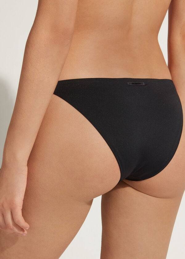 dámské černé bikinové kalhotky calzedonia tied indonesia