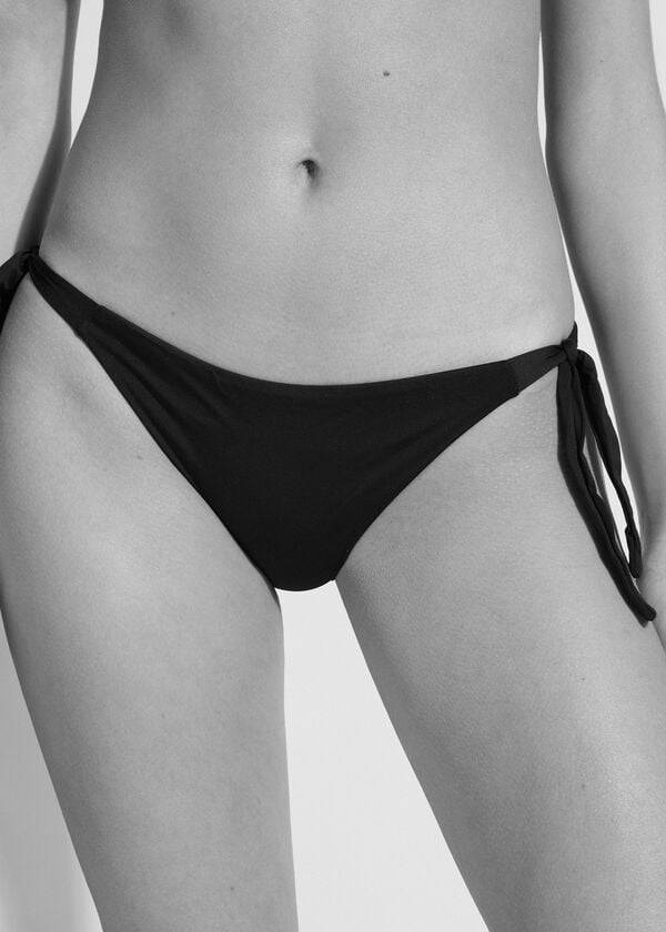 dámské černé bikinové kalhotky calzedonia tied indonesia