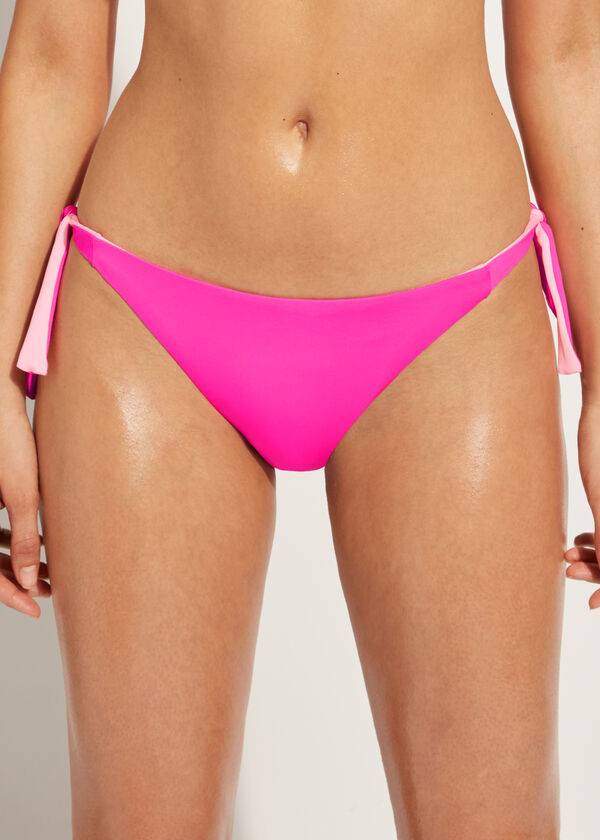 dámské ekologické bikinové kalhotky calzedonia tied indonesia růžové