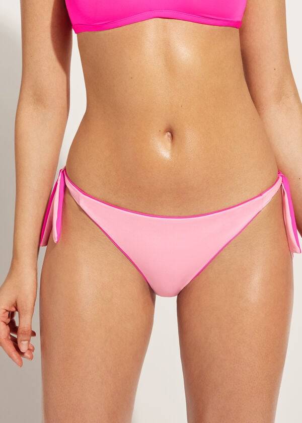 dámské ekologické bikinové kalhotky calzedonia tied indonesia růžové
