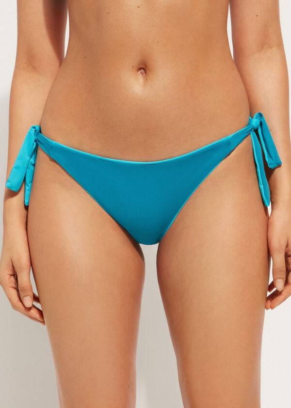 dámské ekologické bikinové kalhotky calzedonia tied indonesia tyrkysové
