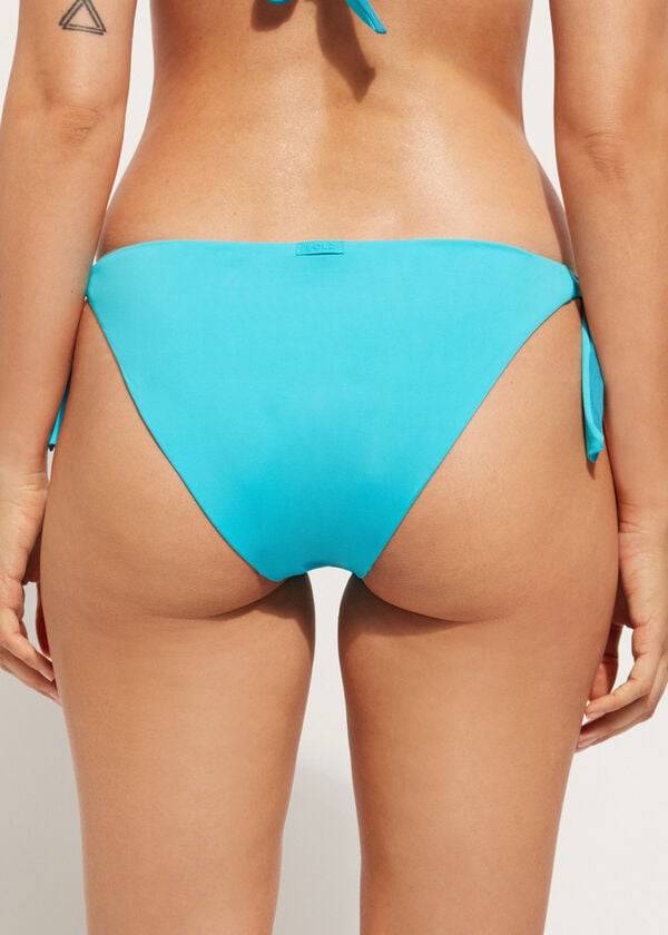 dámské ekologické bikinové kalhotky calzedonia tied indonesia tyrkysové