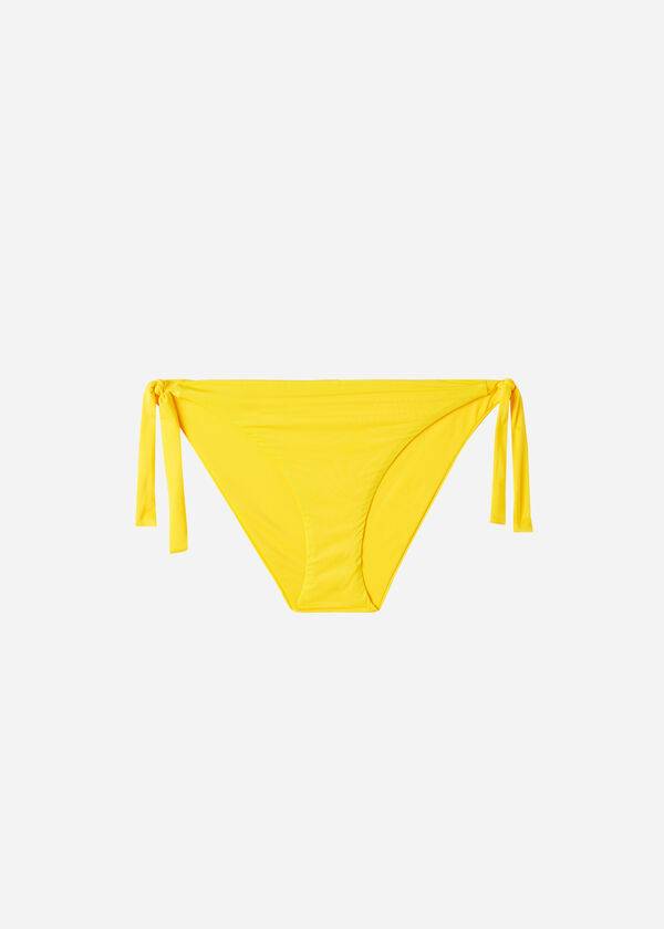 dámské bikinové kalhotky calzedonia tied indonesia eco s bočním zavazováním žluté