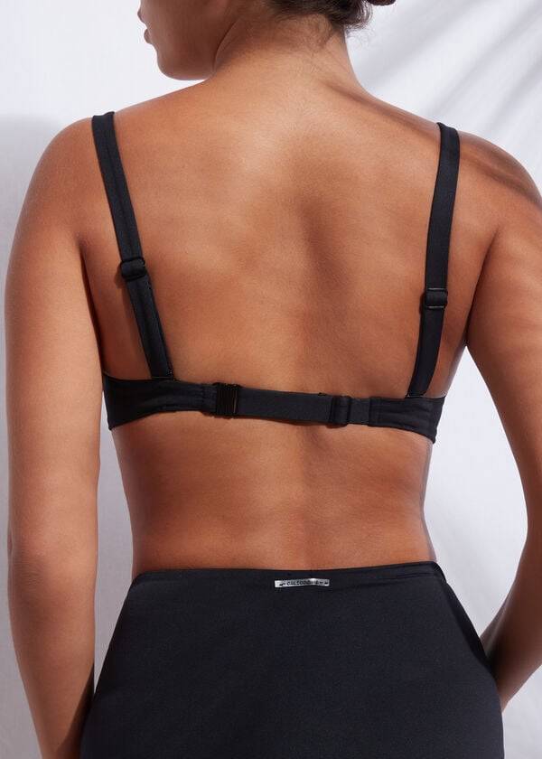 dámské topy bikin calzedonia balconette indonesia Černá