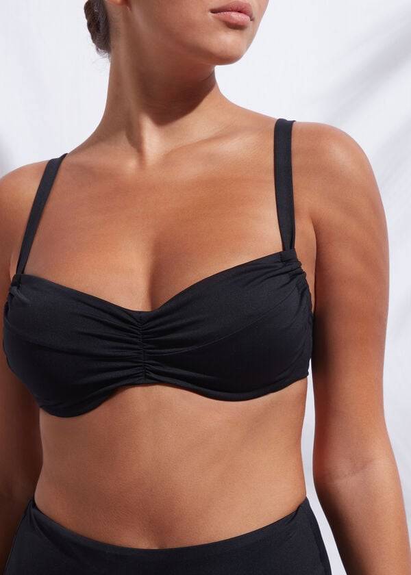 dámské topy bikin calzedonia balconette indonesia Černá