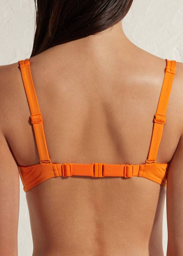 oranžové dámské topy bikin calzedonia balconette indonesia eco