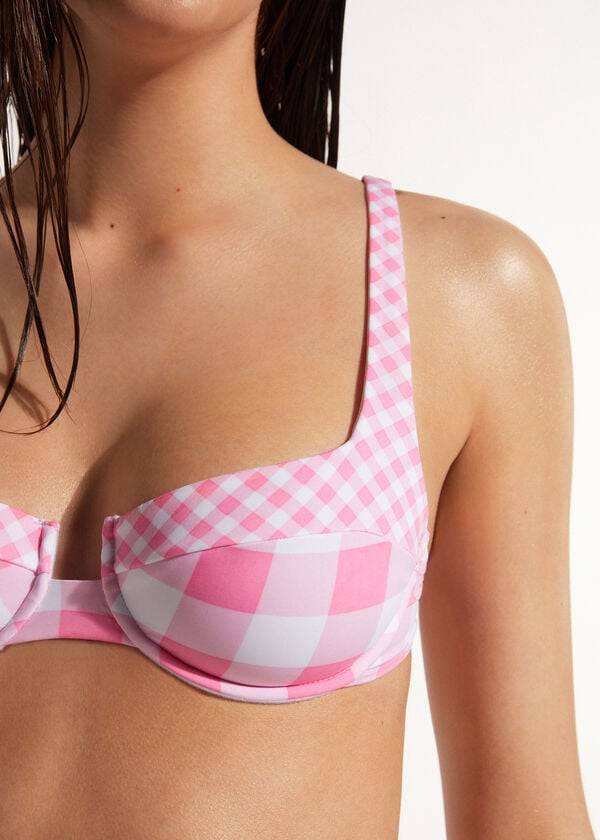 růžové dámské topy bikin calzedonia balconette lione