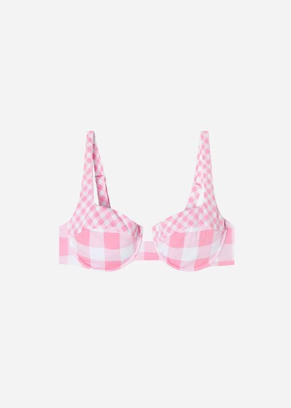 růžové dámské topy bikin calzedonia balconette lione
