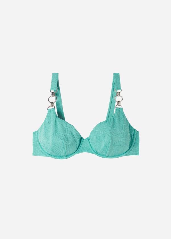 dámské topy bikin calzedonia balconette marsiglia tyrkysové