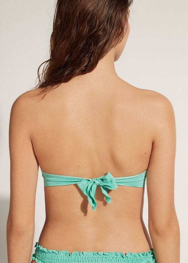 dámské bikiny calzedonia bandeau formentera topy zelené