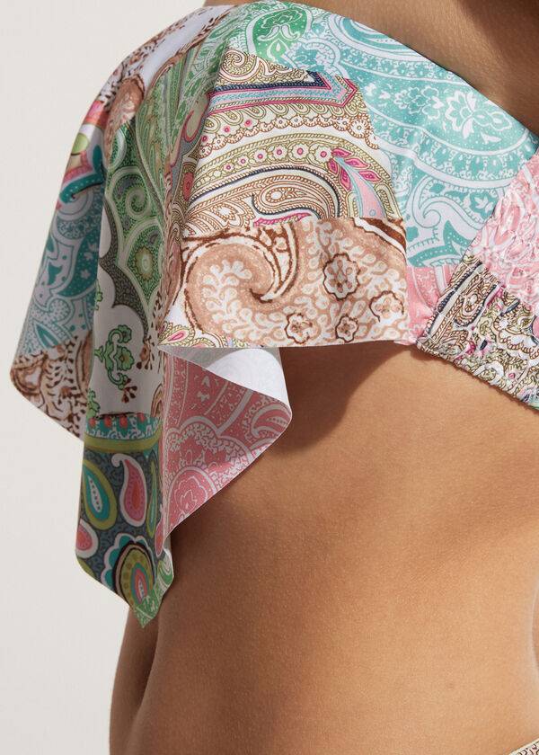 tyrkysové dámské topy bikin calzedonia bandeau saint tropez