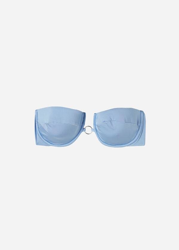 dámské bikinové vršky calzedonia bandeau swimsuittop abu dhabi modré