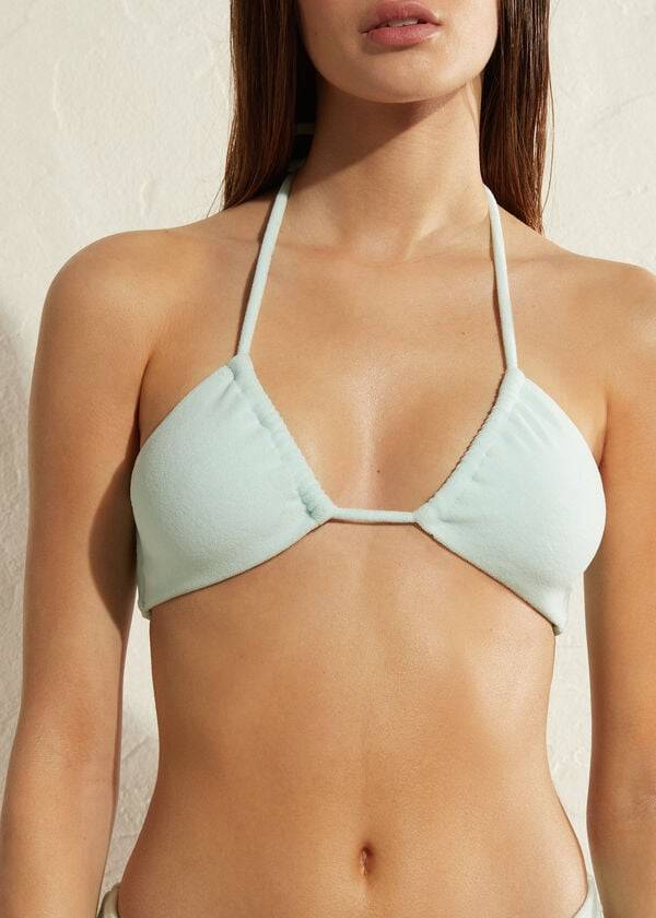 dámské bikinové vršky calzedonia se stahovací šňůrkou beverly hills eco modré
