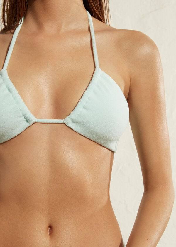 dámské bikinové vršky calzedonia se stahovací šňůrkou beverly hills eco modré