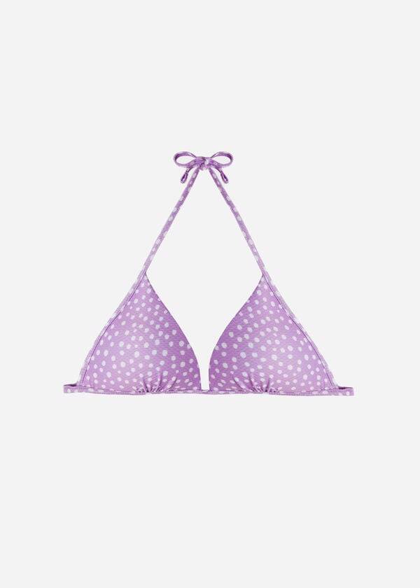 fialové dámské bikinové vršky calzedonia fixed triangle cipro