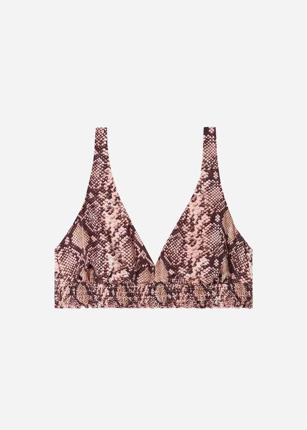 růžové dámské vršky bikin calzedonia fixed triangle sidney