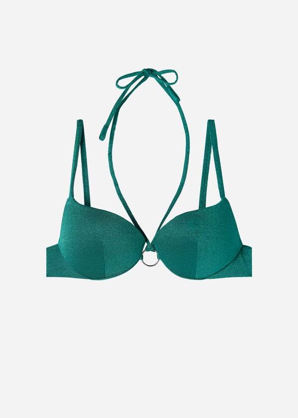 dámské plavky calzedonia graduated padded push up hollywood zelené