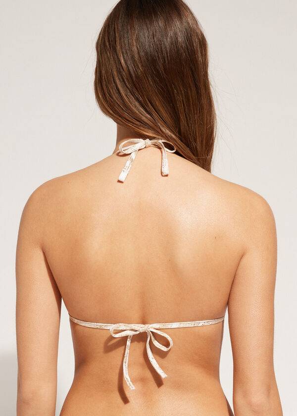 dámské bikinové vršky calzedonia graduated padded triangle melbourne zlaté barvy