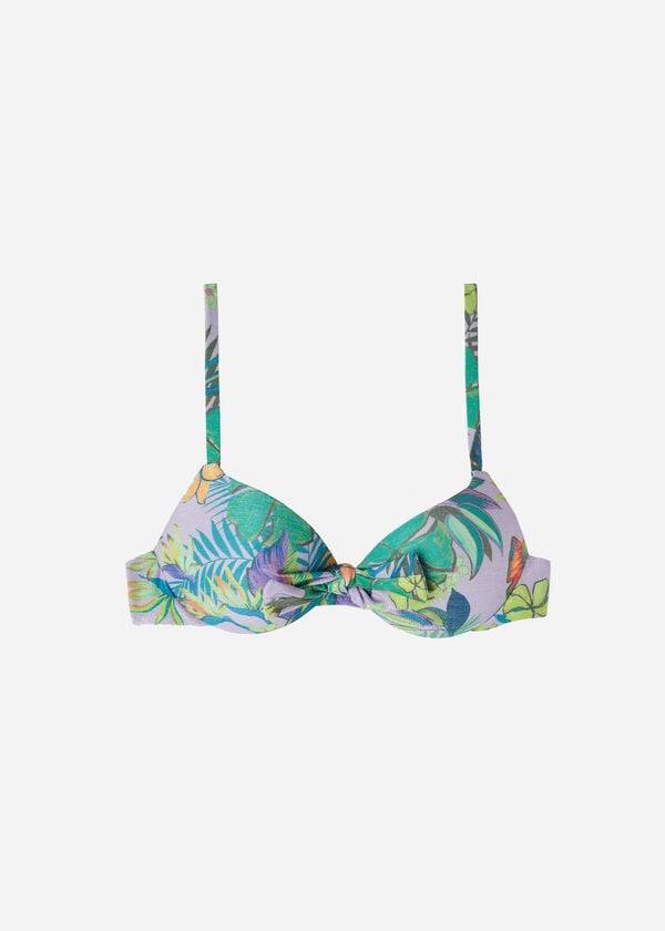 fialové dámské bikinové vršky calzedonia graduated push up brasilia