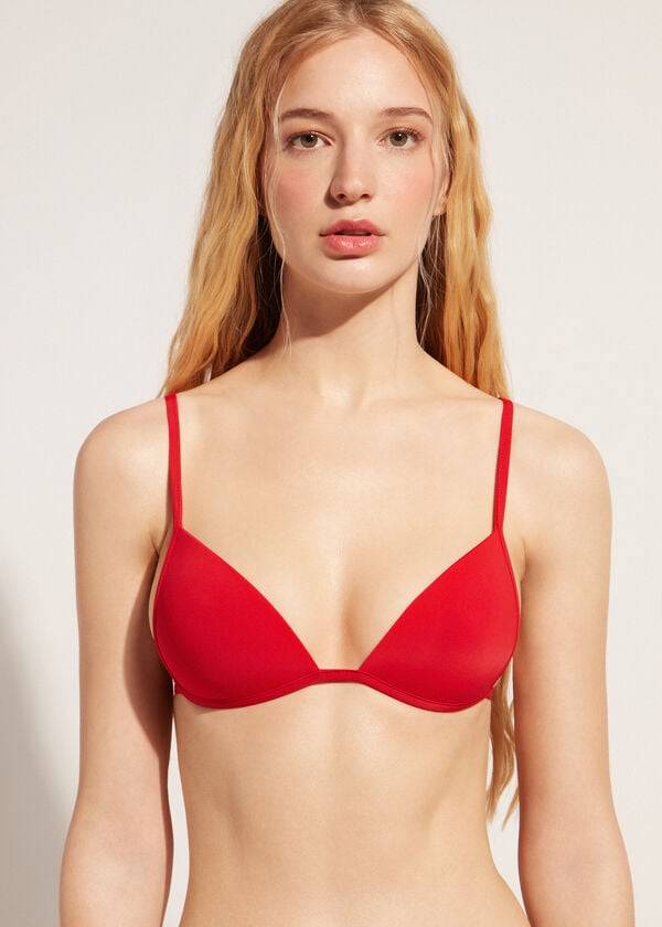 dámské bikinové vršky calzedonia graduated soft padded triangle indonesia červené