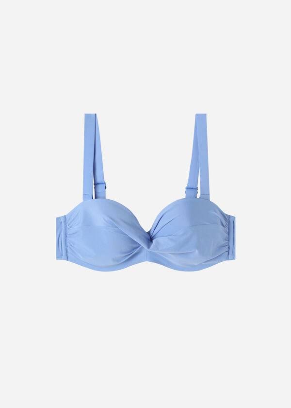 dámské topy bikin calzedonia padded bandeau indonesia modré