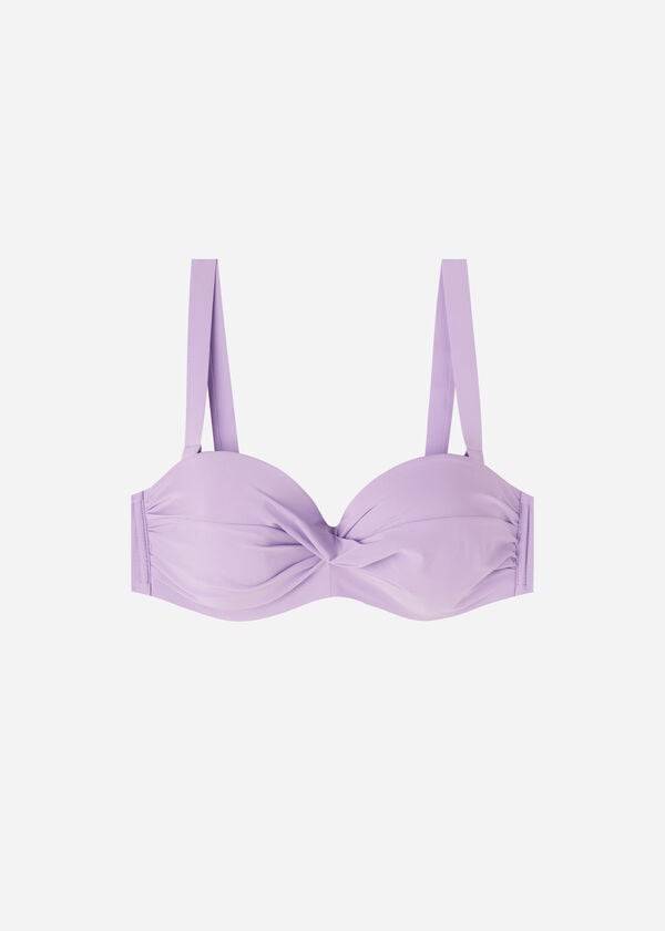 fialové dámské vršky bikin calzedonia vycpané bandeau indonesia